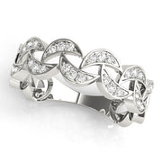 Diamond Half Eternity Ring in Gold & Platinum