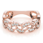 Diamond Half Eternity Ring in Gold & Platinum