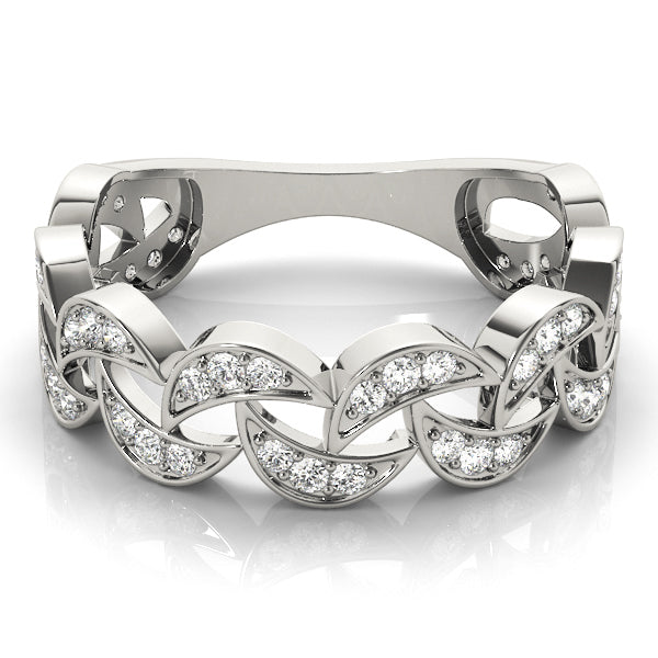 Diamond Half Eternity Ring in Gold & Platinum