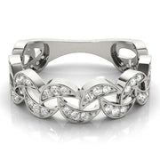 Diamond Half Eternity Ring in Gold & Platinum
