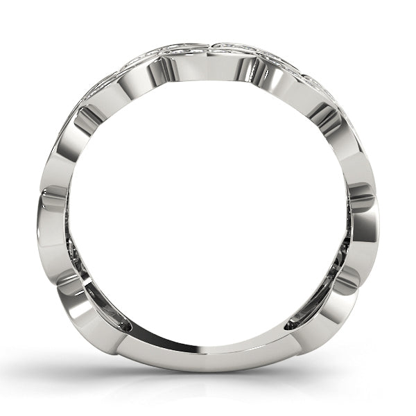 Diamond Half Eternity Ring in Gold & Platinum