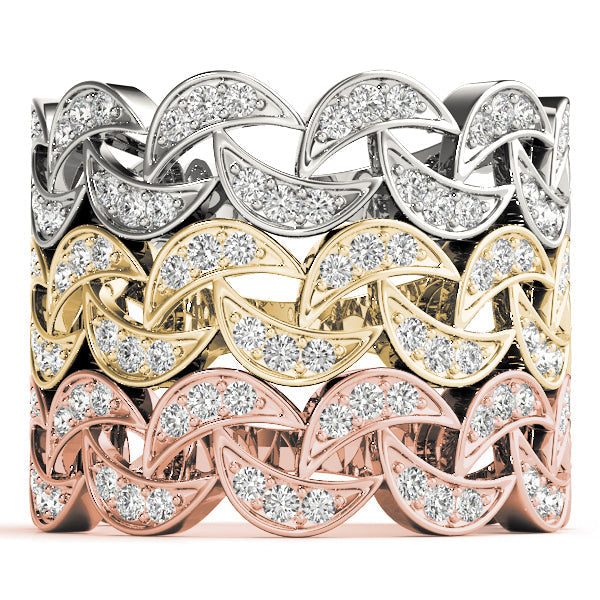 Diamond Half Eternity Ring in Gold & Platinum