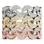 Diamond Half Eternity Ring in Gold & Platinum