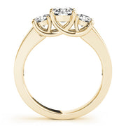 Classic Three‑Stone Diamond Engagement Ring in 10K/14K gold and platinum with certified lab-grown or natural diamonds