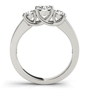 Classic Three‑Stone Diamond Engagement Ring in 10K/14K gold and platinum with certified lab-grown or natural diamonds