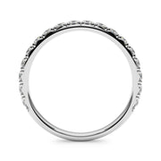 French-Cut Round Diamond Half Eternity Ring in Gold & Platinum