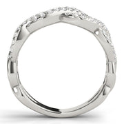 Multirow Twisted Half Eternity Ring in Gold & Platinum