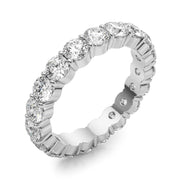 Shared Prong Full Eternity Ring in Gold & Platinum