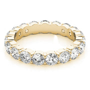 Shared Prong Full Eternity Ring in Gold & Platinum