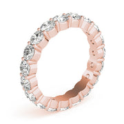 Shared Prong Full Eternity Ring in Gold & Platinum