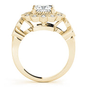 Regal Color Rings Cushion Diamond Engagement Ring in 10K/14K gold and platinum with certified lab-grown or natural diamonds