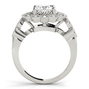 Regal Color Rings Cushion Diamond Engagement Ring in 10K/14K gold and platinum with certified lab-grown or natural diamonds