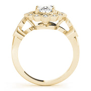 Sophisticated Color Rings Oval Diamond Engagement Ring in 10K/14K gold and platinum with certified lab-grown or natural diamonds
