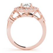 Sophisticated Color Rings Oval Diamond Engagement Ring in 10K/14K gold and platinum with certified lab-grown or natural diamonds