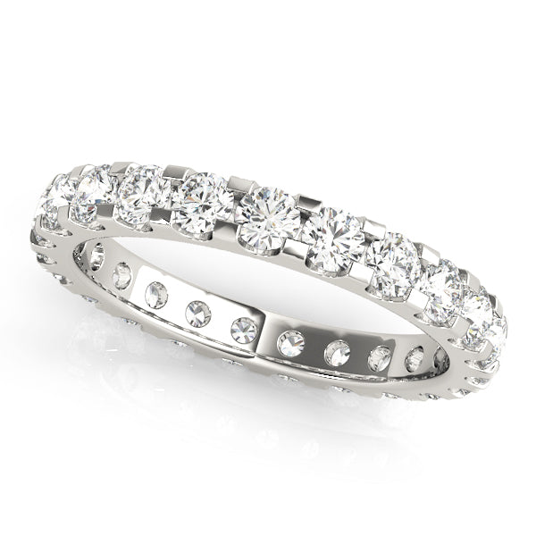 Shared-Prong Full Eternity Ring in Gold & Platinum