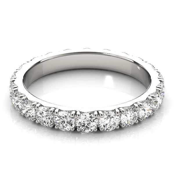 French-Cut Full Eternity Ring in Gold & Platinum