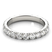 French-Cut Full Eternity Ring in Gold & Platinum