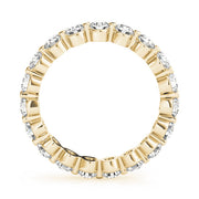 Single Shared-Prong Full Eternity Ring in Gold & Platinum