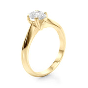 Exquisite Double Prong Engagement Ring Pear Diamond Engagement Ring in 10K/14K gold and platinum with certified lab-grown or natural diamonds