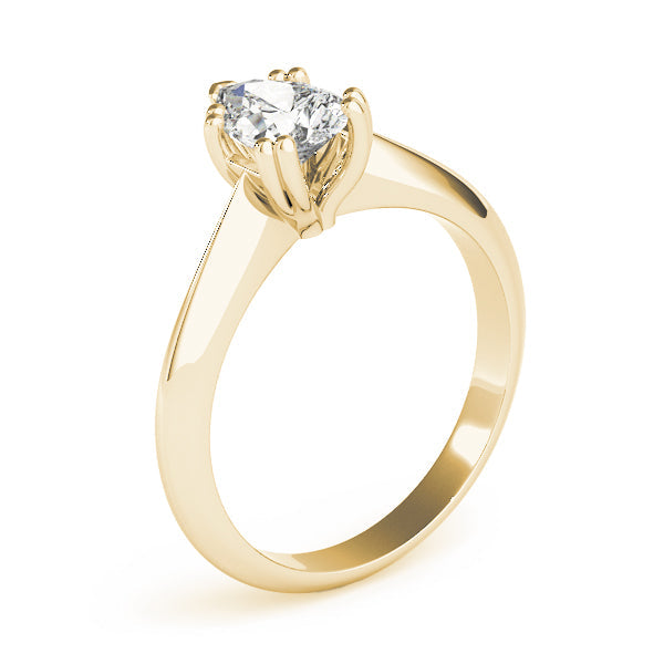 Exquisite Double Prong Engagement Ring Pear Diamond Engagement Ring in 10K/14K gold and platinum with certified lab-grown or natural diamonds