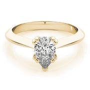Exquisite Double Prong Engagement Ring Pear Diamond Engagement Ring in 10K/14K gold and platinum with certified lab-grown or natural diamonds