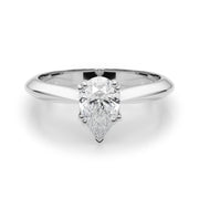 Exquisite Double Prong Engagement Ring Pear Diamond Engagement Ring in 10K/14K gold and platinum with certified lab-grown or natural diamonds