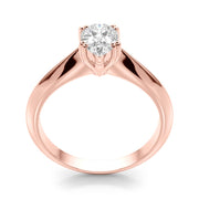 Exquisite Double Prong Engagement Ring Pear Diamond Engagement Ring in 10K/14K gold and platinum with certified lab-grown or natural diamonds
