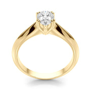 Exquisite Double Prong Engagement Ring Pear Diamond Engagement Ring in 10K/14K gold and platinum with certified lab-grown or natural diamonds