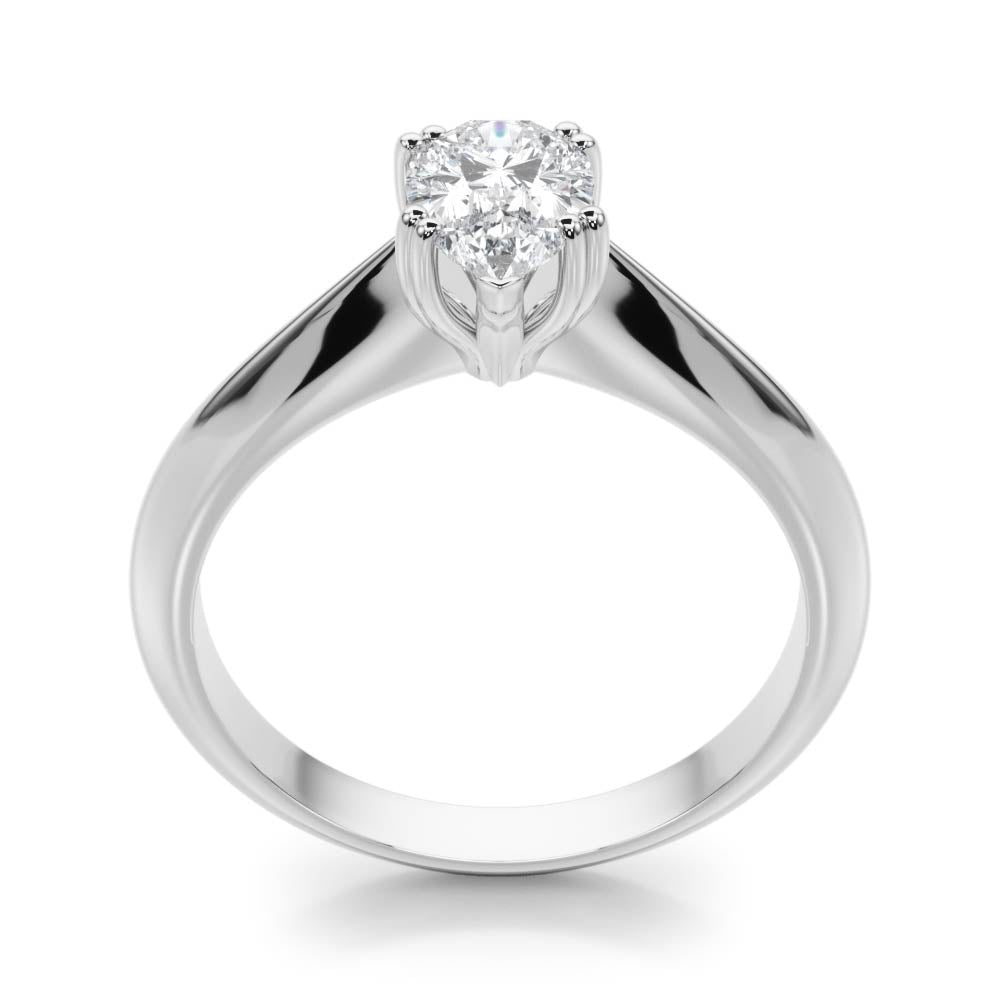 Exquisite Double Prong Engagement Ring Pear Diamond Engagement Ring in 10K/14K gold and platinum with certified lab-grown or natural diamonds