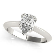Exquisite Double Prong Engagement Ring Pear Diamond Engagement Ring in 10K/14K gold and platinum with certified lab-grown or natural diamonds