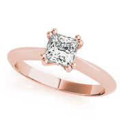 Regal Double Prong Cut Engagement Ring Princess Diamond Engagement Ring in 10K/14K gold and platinum with certified lab-grown or natural diamonds