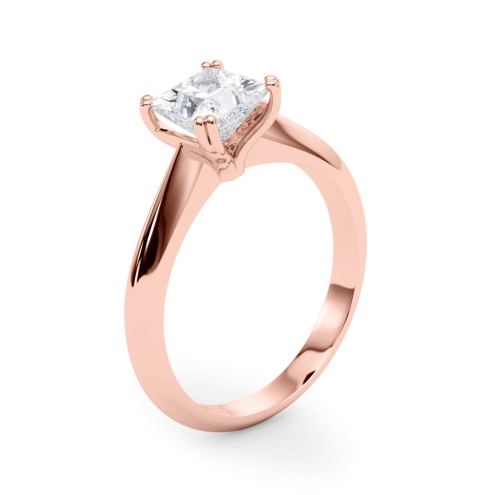 Regal Double Prong Cut Engagement Ring Princess Diamond Engagement Ring in 10K/14K gold and platinum with certified lab-grown or natural diamonds