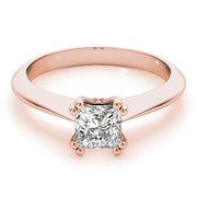 Regal Double Prong Cut Engagement Ring Princess Diamond Engagement Ring in 10K/14K gold and platinum with certified lab-grown or natural diamonds