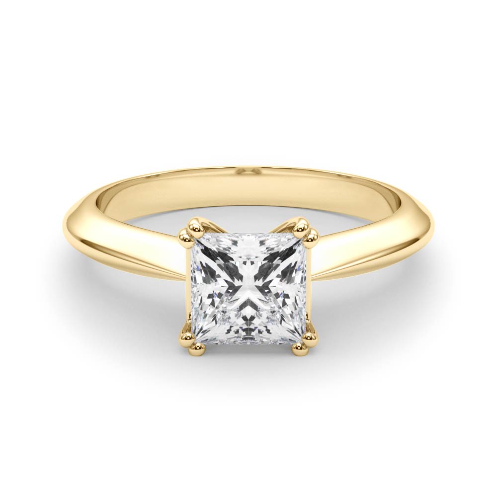 Regal Double Prong Cut Engagement Ring Princess Diamond Engagement Ring in 10K/14K gold and platinum with certified lab-grown or natural diamonds