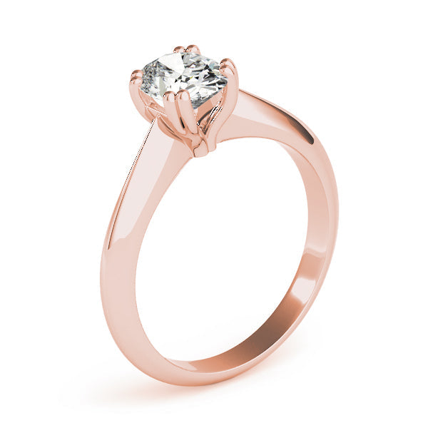 Sophisticated Double Prong Engagement Ring Oval Diamond Engagement Ring in 10K/14K gold and platinum with certified lab-grown or natural diamonds