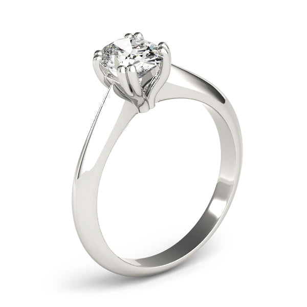 Sophisticated Double Prong Engagement Ring Oval Diamond Engagement Ring in 10K/14K gold and platinum with certified lab-grown or natural diamonds