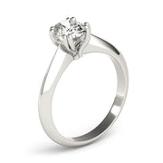 Sophisticated Double Prong Engagement Ring Oval Diamond Engagement Ring in 10K/14K gold and platinum with certified lab-grown or natural diamonds