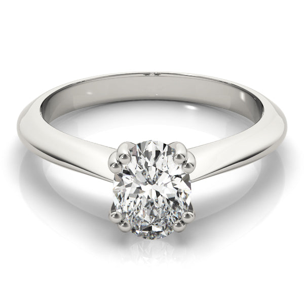 Sophisticated Double Prong Engagement Ring Oval Diamond Engagement Ring in 10K/14K gold and platinum with certified lab-grown or natural diamonds