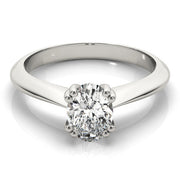 Sophisticated Double Prong Engagement Ring Oval Diamond Engagement Ring in 10K/14K gold and platinum with certified lab-grown or natural diamonds