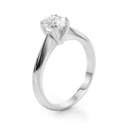 Sophisticated Double Prong Engagement Ring Oval Diamond Engagement Ring in 10K/14K gold and platinum with certified lab-grown or natural diamonds