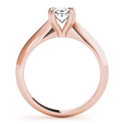 Sophisticated Double Prong Engagement Ring Oval Diamond Engagement Ring in 10K/14K gold and platinum with certified lab-grown or natural diamonds