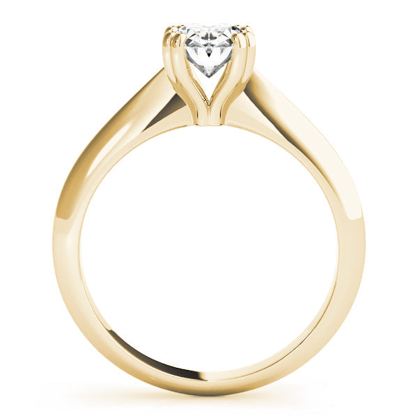 Sophisticated Double Prong Engagement Ring Oval Diamond Engagement Ring in 10K/14K gold and platinum with certified lab-grown or natural diamonds