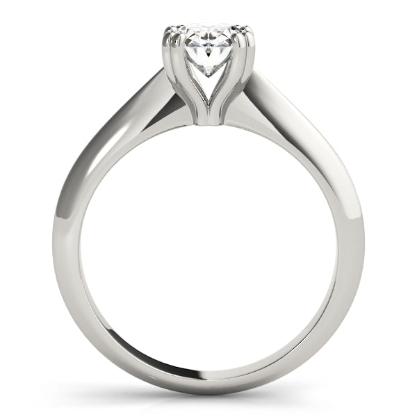 Sophisticated Double Prong Engagement Ring Oval Diamond Engagement Ring in 10K/14K gold and platinum with certified lab-grown or natural diamonds