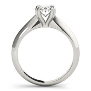 Sophisticated Double Prong Engagement Ring Oval Diamond Engagement Ring in 10K/14K gold and platinum with certified lab-grown or natural diamonds