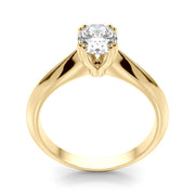Sophisticated Double Prong Engagement Ring Oval Diamond Engagement Ring in 10K/14K gold and platinum with certified lab-grown or natural diamonds