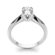 Sophisticated Double Prong Engagement Ring Oval Diamond Engagement Ring in 10K/14K gold and platinum with certified lab-grown or natural diamonds