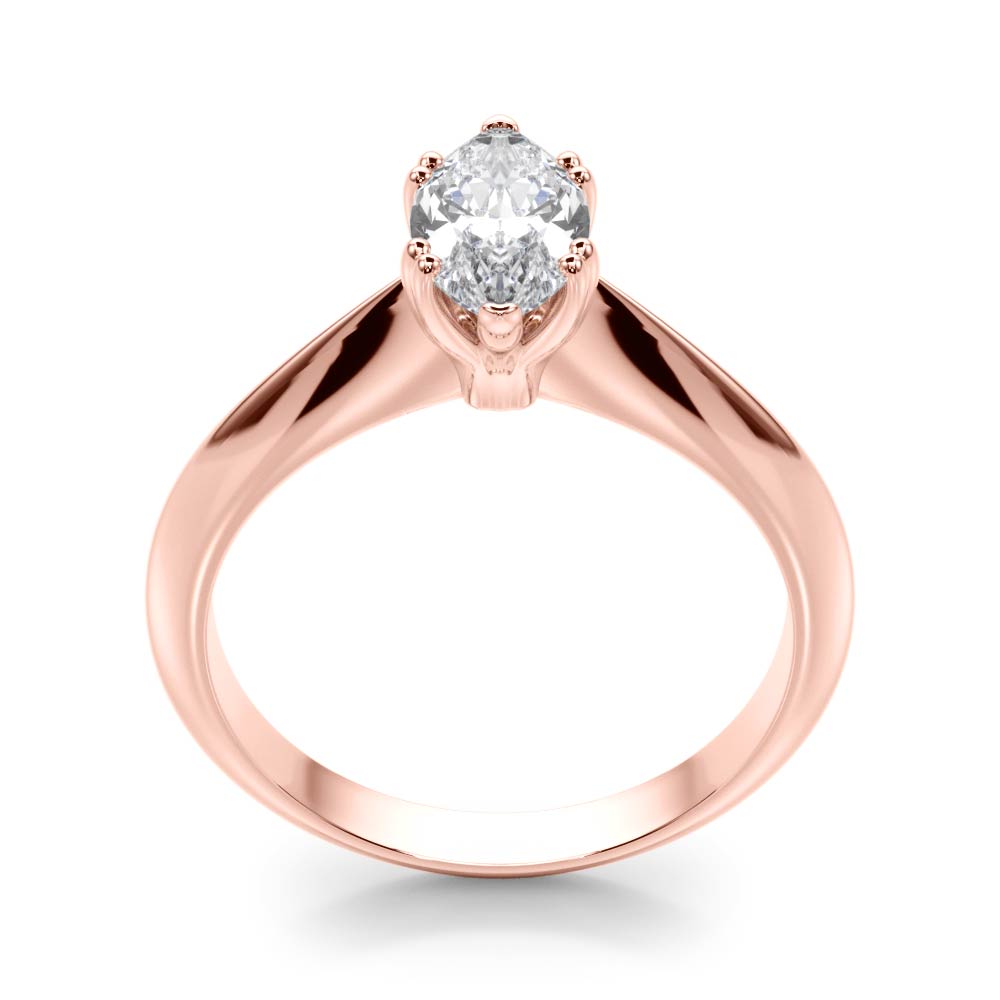 Radiant Double Prong Engagement Ring Marquise Diamond Engagement Ring in 10K/14K gold and platinum with certified lab-grown or natural diamonds