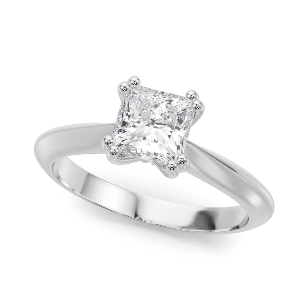 Brilliant Double Prong Engagement Ring Cushion Diamond Engagement Ring in 10K/14K gold and platinum with certified lab-grown or natural diamonds