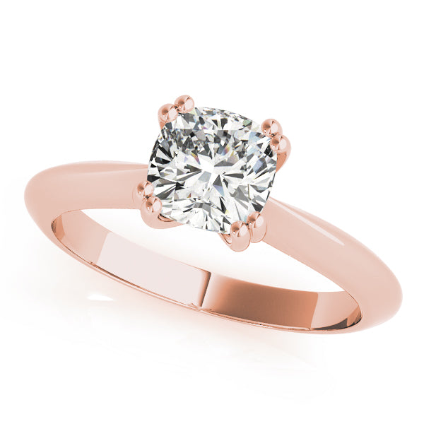 Brilliant Double Prong Engagement Ring Cushion Diamond Engagement Ring in 10K/14K gold and platinum with certified lab-grown or natural diamonds