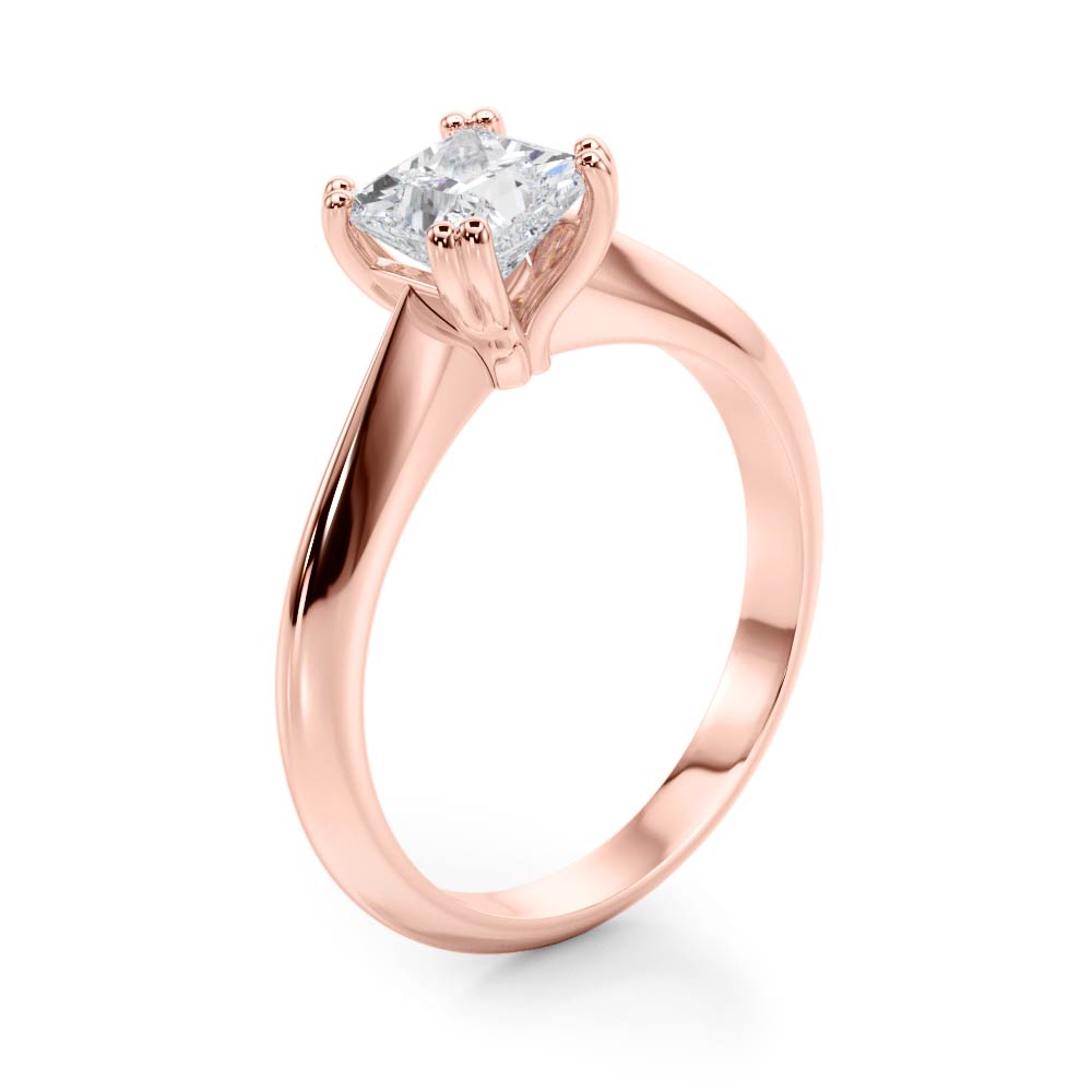 Brilliant Double Prong Engagement Ring Cushion Diamond Engagement Ring in 10K/14K gold and platinum with certified lab-grown or natural diamonds